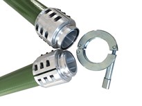 Khớp nối ống xăng dầu cao su dẹp , size 2" , 3" , 4" , 6" , 8"   - COULPINGS for LAYFLAT RUBBER HOSE for Gasoline/ Diesel