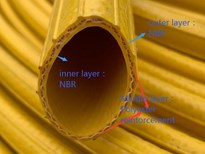 Ống cao su dẹp , size 6" , 8" , 10" , 12" - Áp lực chịu 10bar - LAYFLAT RUBBER HOSE